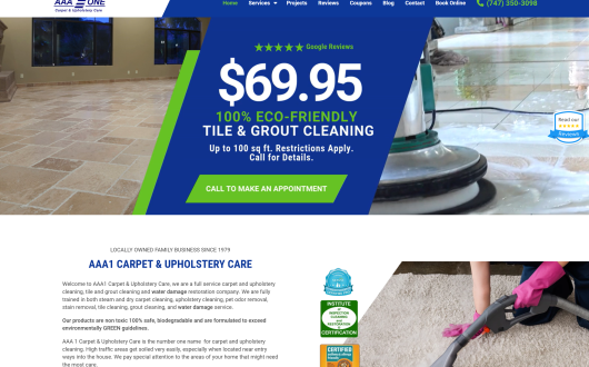 AAA1 Carpet Cleaning Website
