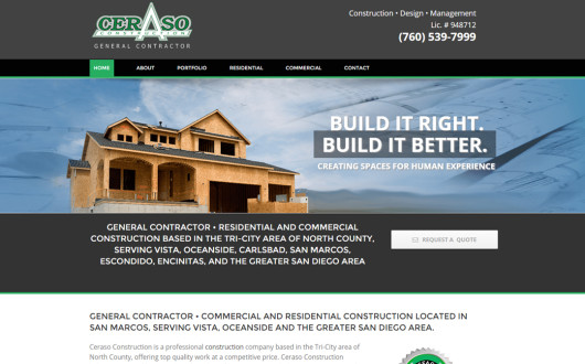 Construction Website San Marcos, CA