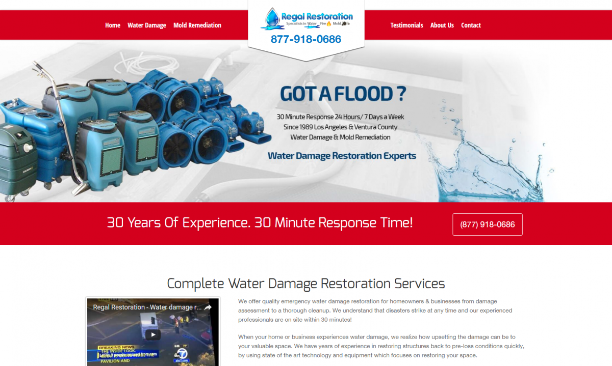 Restoration Website Design Los Angeles