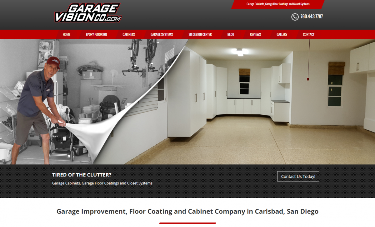Garage Flooring & Cabinet Website, Carlsbad CA