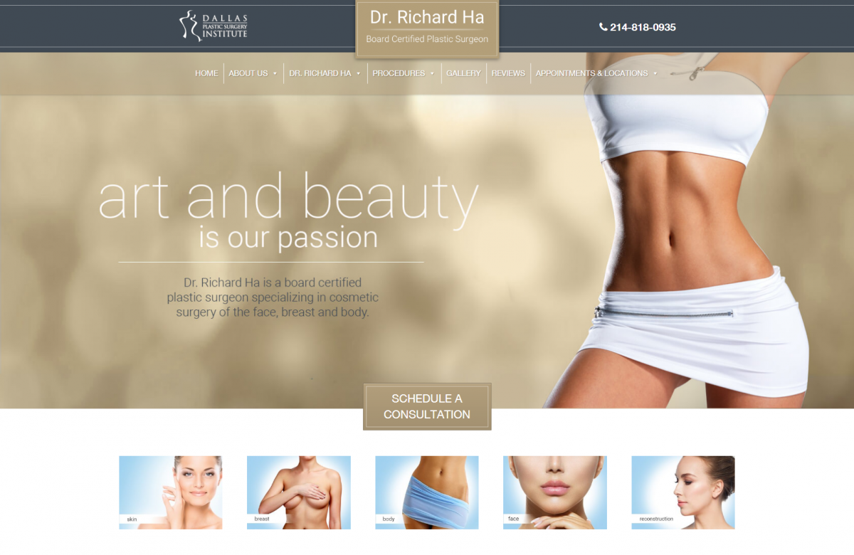 Plastic Surgery Website in Texas