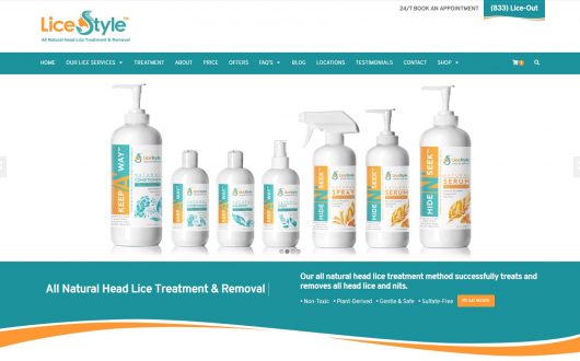 Lice Removal Website & E-commerce