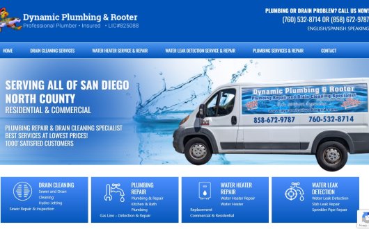 Plumbing Website Design, Escondido CA