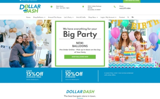 Dollar Dash E-commerce Eebsite, Escondido, CA