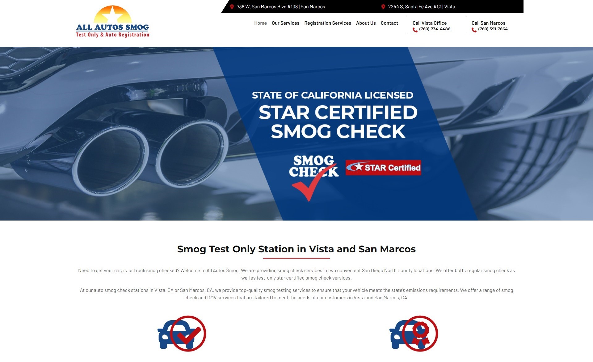 Smog Check Website, San Marcos, Ca