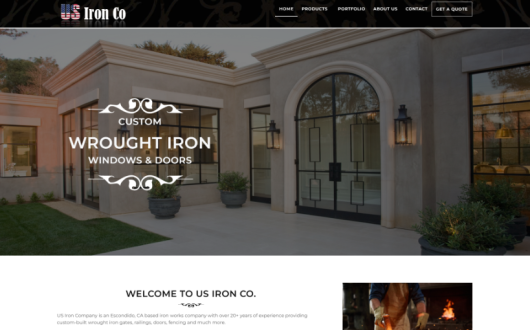 Wrought Iron Company Website, Escondido, CA