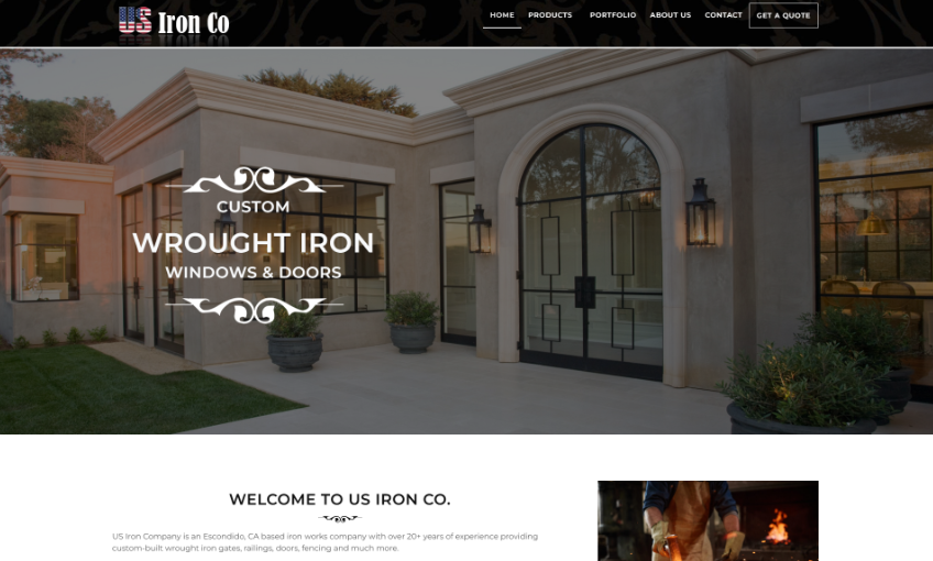 Wrought Iron Company Website, Escondido, CA