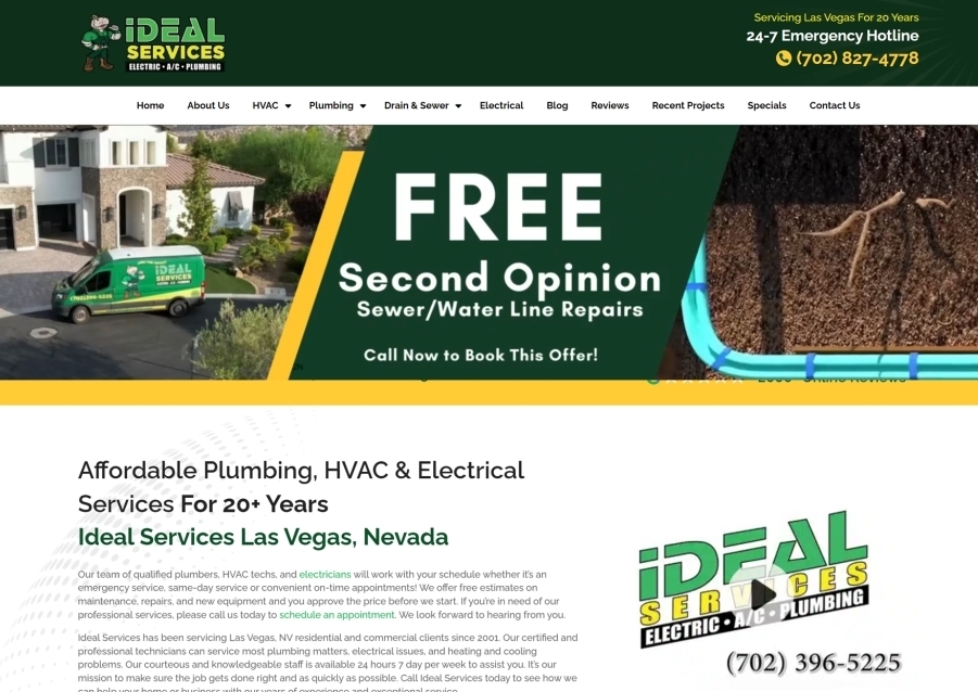 Plumbing and Hvac Website