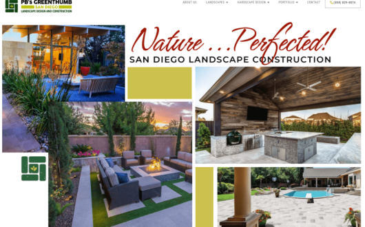 Landscape Construction Company Website, Oceanside CA