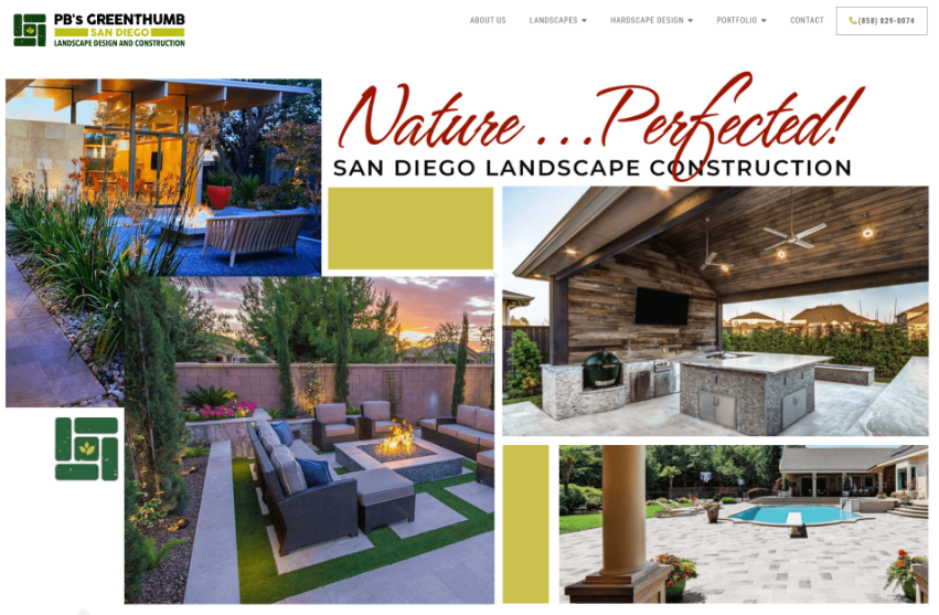 Landscape Construction Company Website, Oceanside CA