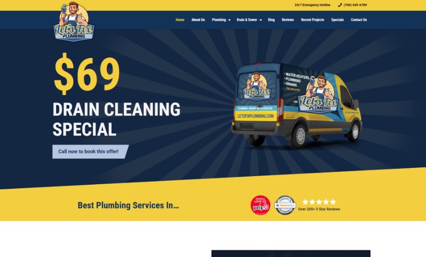 Plumbing Retro Website Design