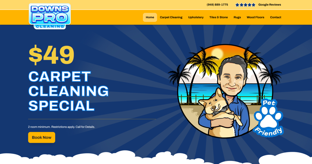 Carpet Cleaning Website Design